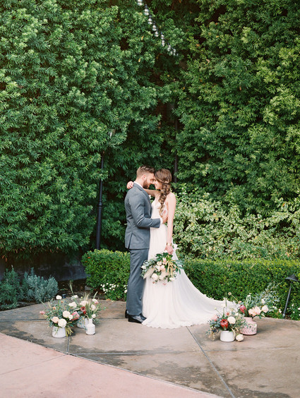Geometric brass + blush wedding inspiration at Franciscan Gardens