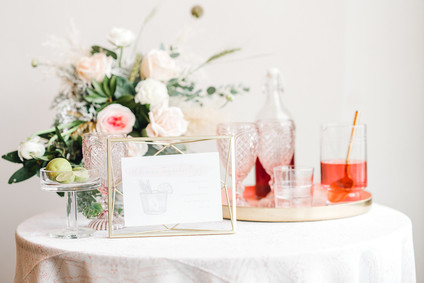 Geometric brass + blush wedding inspiration at Franciscan Gardens Inspiration