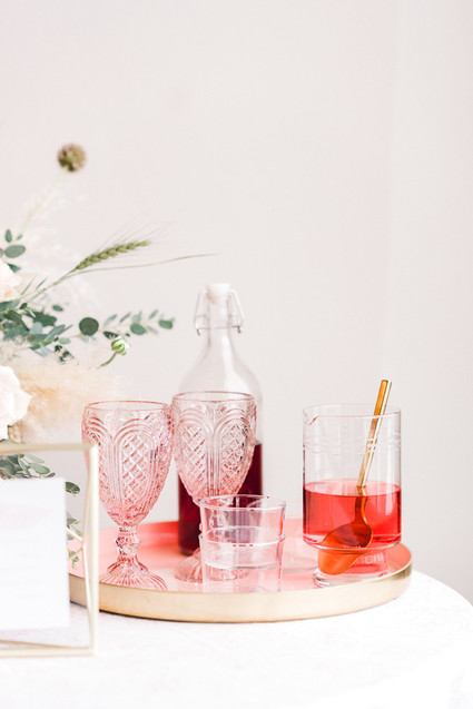 Geometric brass + blush wedding inspiration at Franciscan Gardens