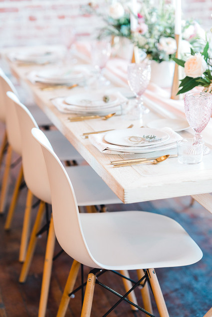 Geometric brass + blush wedding inspiration at Franciscan Gardens Inspiration