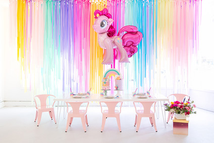 Modern rainbow My Little Pony party Inspiration