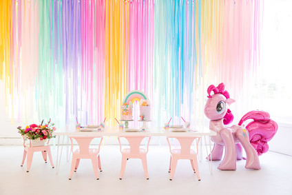 Modern rainbow My Little Pony party Inspiration