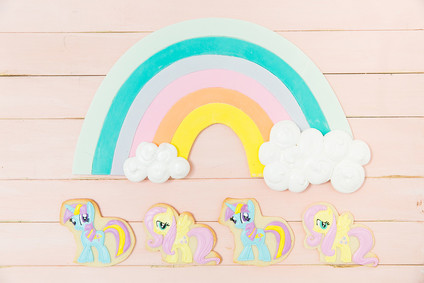 Modern rainbow My Little Pony party Inspiration