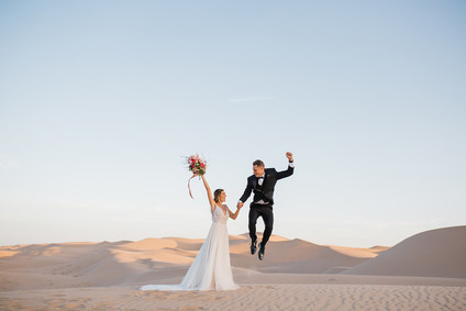 Formal engagement photos on the Sand Dunes of Glamis, CA