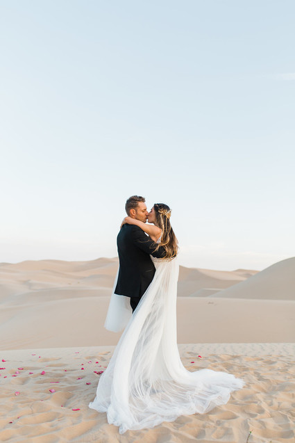 Formal engagement photos on the Sand Dunes of Glamis, CA Inspiration
