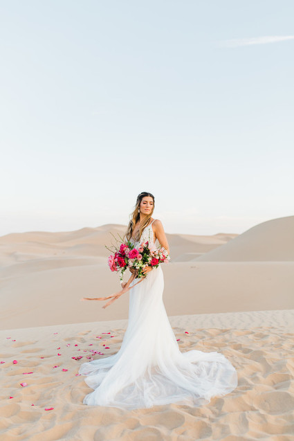 Formal engagement photos on the Sand Dunes of Glamis, CA Inspiration
