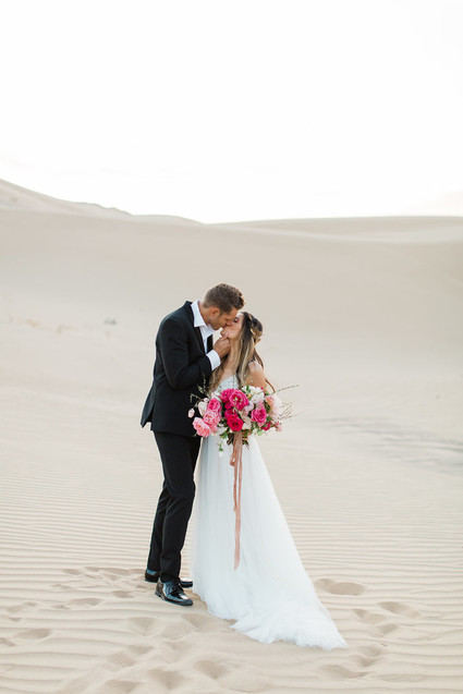 Formal engagement photos on the Sand Dunes of Glamis, CA Inspiration