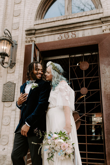 Whimsical indie wedding in Brooklyn at Diety