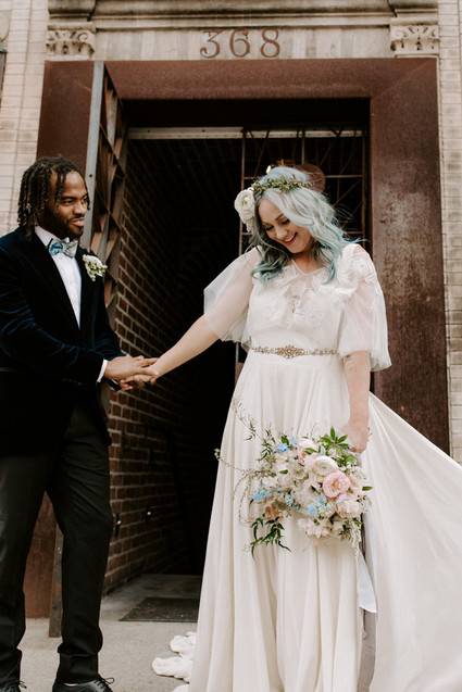 Whimsical indie wedding in Brooklyn at Diety