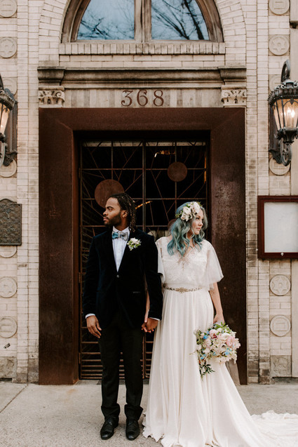 Whimsical indie wedding in Brooklyn at Diety