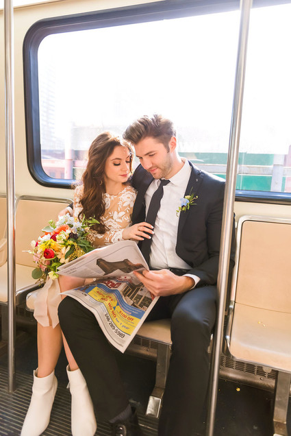 Stylish Detroit engagement photos