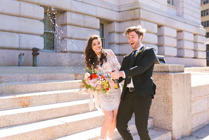 Stylish Detroit engagement photos