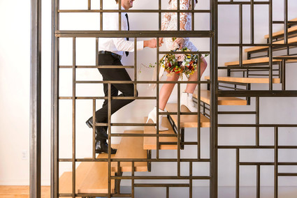 Stylish Detroit engagement photos