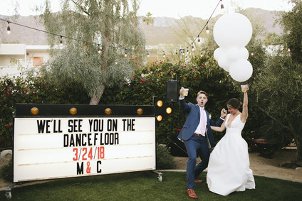 Colorful modern Palm Springs wedding at the Ace Hotel