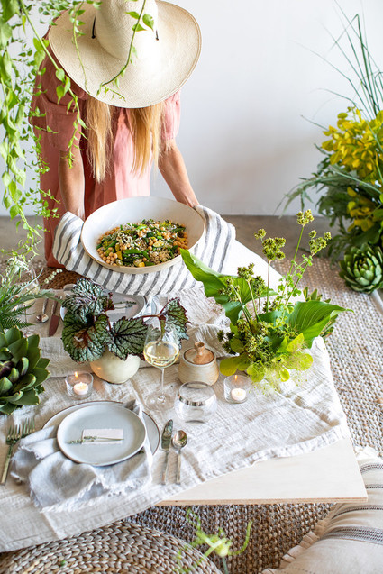 Garden inspired dinner party