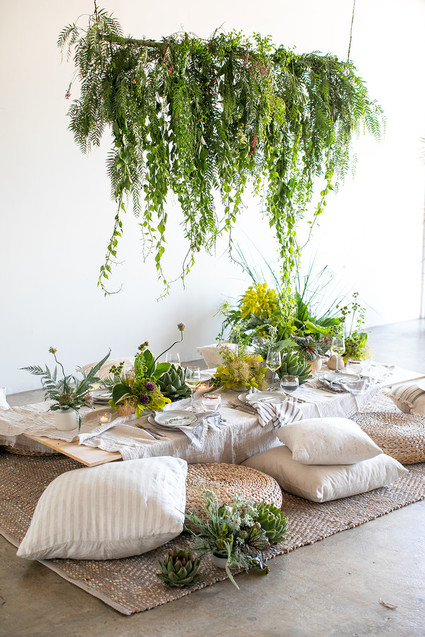 Garden inspired dinner party