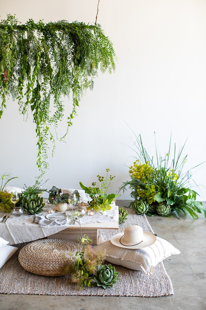 Garden inspired dinner party
