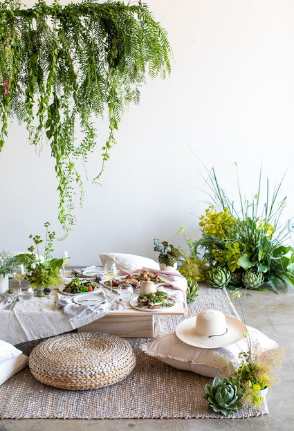 Garden inspired dinner party