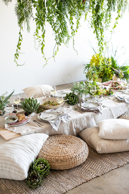 Garden inspired dinner party