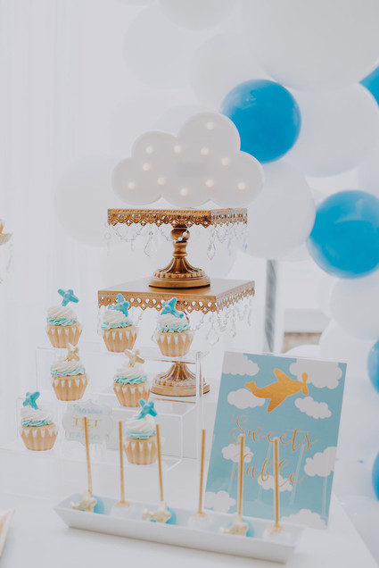 Airplane themed baby shower Inspiration