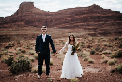 adventurous desert elopement in Moab, Utah