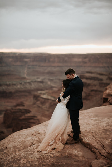 adventurous desert elopement in Moab, Utah