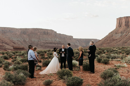 adventurous desert elopement in Moab, Utah
