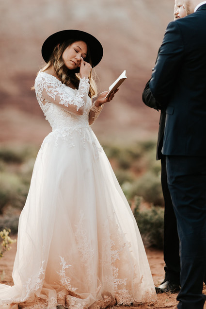 adventurous desert elopement in Moab, Utah