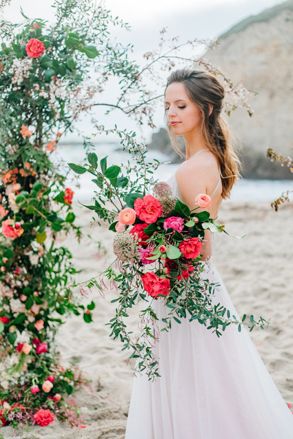 Peony and rose bouquet