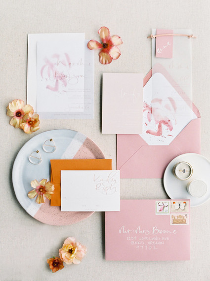 On trend now, a tamarind and pink wedding editorial in Sonoma CA