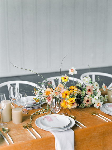 On trend now, a tamarind and pink wedding editorial in Sonoma CA Inspiration