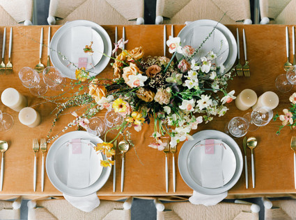 On trend now, a tamarind and pink wedding editorial in Sonoma CA Inspiration