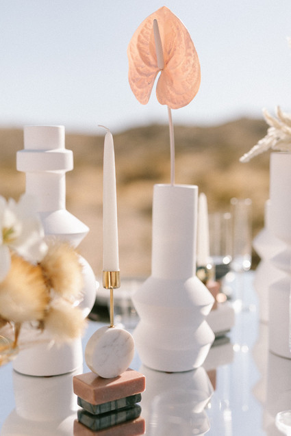 Modern minimalist earth tone wedding in the desert