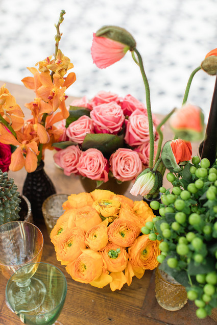 Bright colorful Frida Kahlo inspired wedding editorial