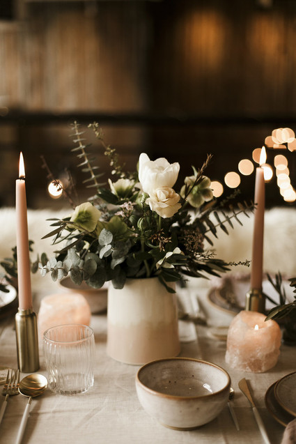 Romantic urban same sex wedding ideas with blush tones