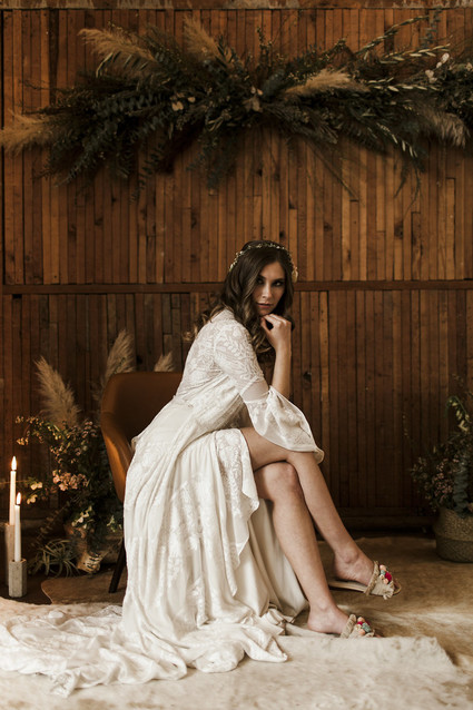 Romantic urban same sex wedding ideas with blush tones