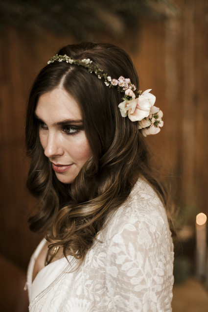 Romantic urban same sex wedding ideas with blush tones