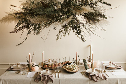 Romantic urban same sex wedding ideas with blush tones