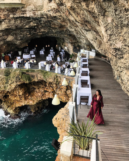 Cave restaurant in Polignano a Mare Inspiration