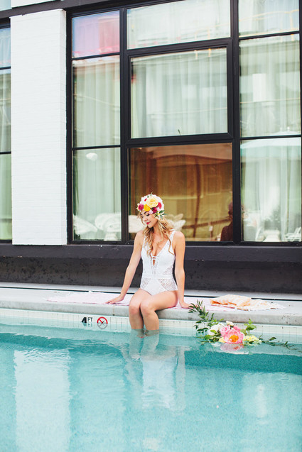 How to throw a super cute pool party bachelorette party Inspiration