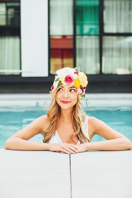 How to throw a super cute pool party bachelorette party Inspiration