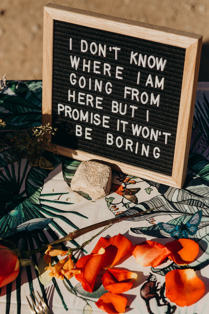 True Romance inspired Las Vegas elopement at Seven Magic Mountains Inspiration