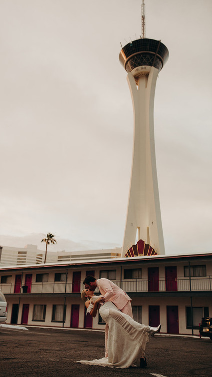True Romance inspired Las Vegas elopement at Seven Magic Mountains