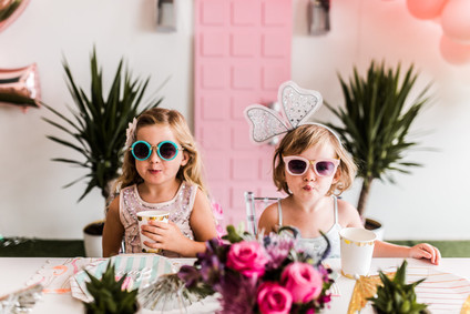 Palm Springs themed birthday party with THE Pink Door Inspiration