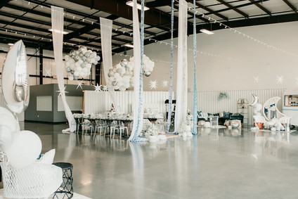 Helicopter-themed baby shower in at Hangar 21 in Orange County