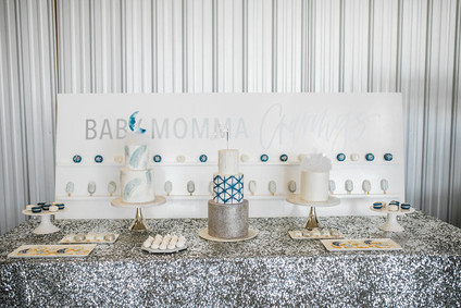 Helicopter-themed baby shower in at Hangar 21 in Orange County