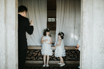 Elegant, romantic white + green wedding at Khayangan Estate in Bali