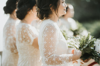 Elegant, romantic white + green wedding at Khayangan Estate in Bali