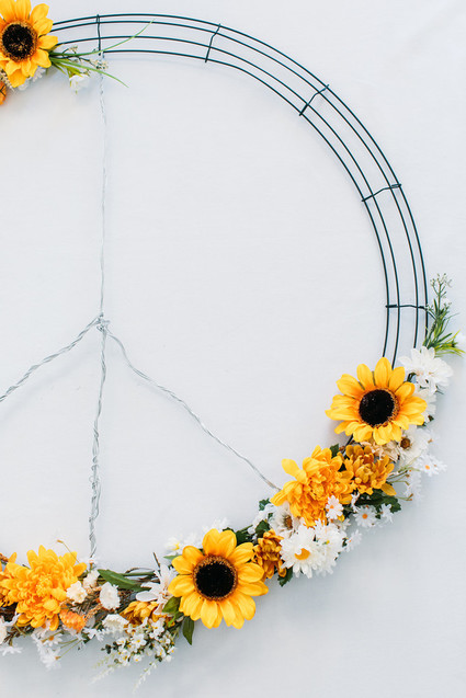 Faux flower wreath