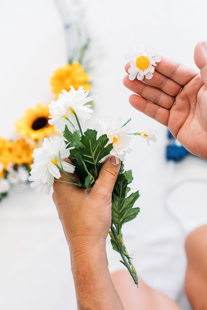 DIY peace sign wreath